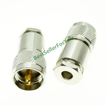

UHF male PL-259 plug PL259 clamp for RG-8X RG59 RG8X LMR240 Cable RF connector