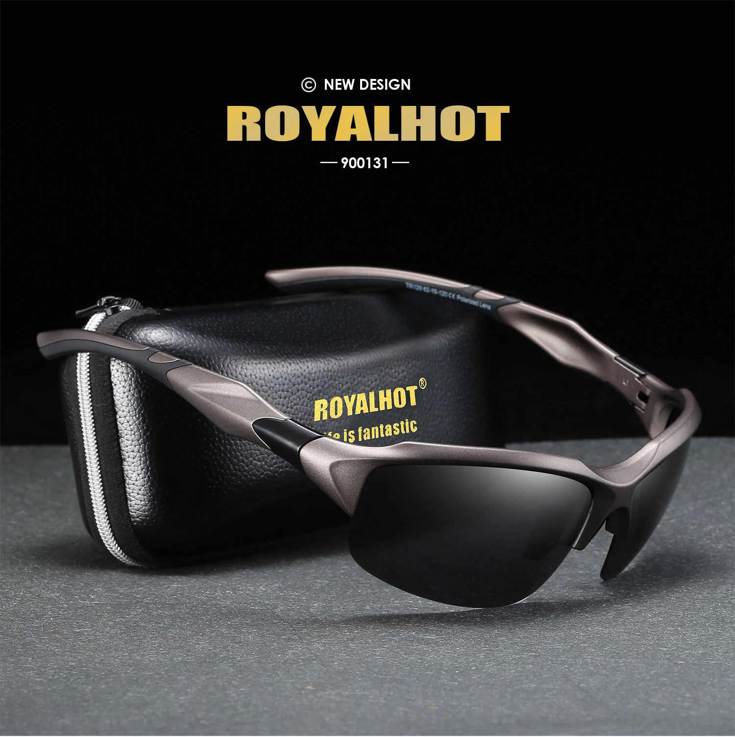 RoyalHot, мужские, женские, поляризационные, модные, половинная оправа, спортивные солнцезащитные очки, Ретро стиль, солнцезащитные очки, 900131