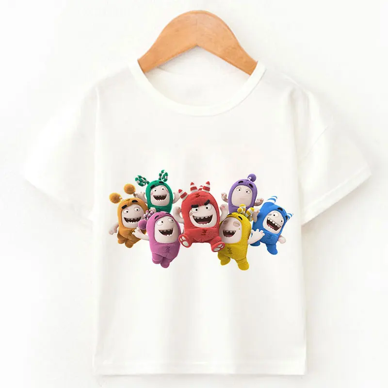 Children Cartoon Oddbods T-Shirt Girl Anime Top Boys 3-Color Clothing Kids Summer Breathable Tshirts Cute Baby Girls Clothes Tee t shirt kid Tops & Tees