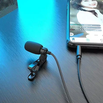 

Lavalier Lapel Microphone School Office Work Conference Teaching Clip-on Mic 3.5mm Adapter Set for Phone PC Laptop