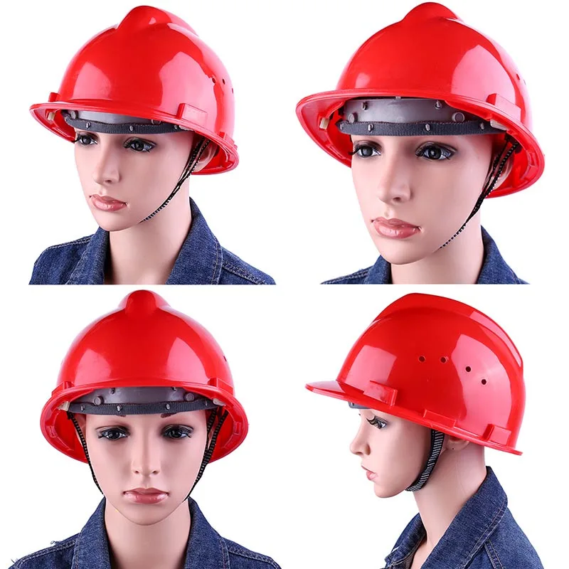 Work Hard Hat Warehouse Worker Helmet ABS Breathable Plastic Insulation Material