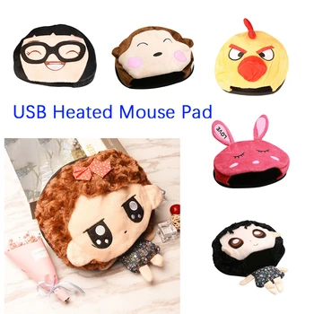 

USB Heated Mouse Pad Mousepad Mat Mause alfombrilla ordenador Hand Warmer with Wristguard Warm Winter Mouse Mat USB Port