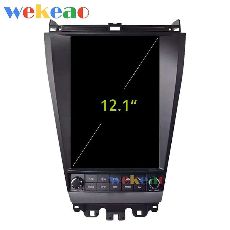 Wekeao вертикальный экран Tesla style 12,1 ''Android 8,1 автомобильный Радио gps навигатор для Honda Accord автомобильный dvd-плеер 2004-2007 wifi 4G