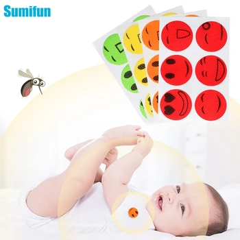 

48pcs Cartoon Anti Mosquito Repellent Stickers Citronella Oil Mosquito Killer Smiley Insect Mosquito Repellent Patches D3337