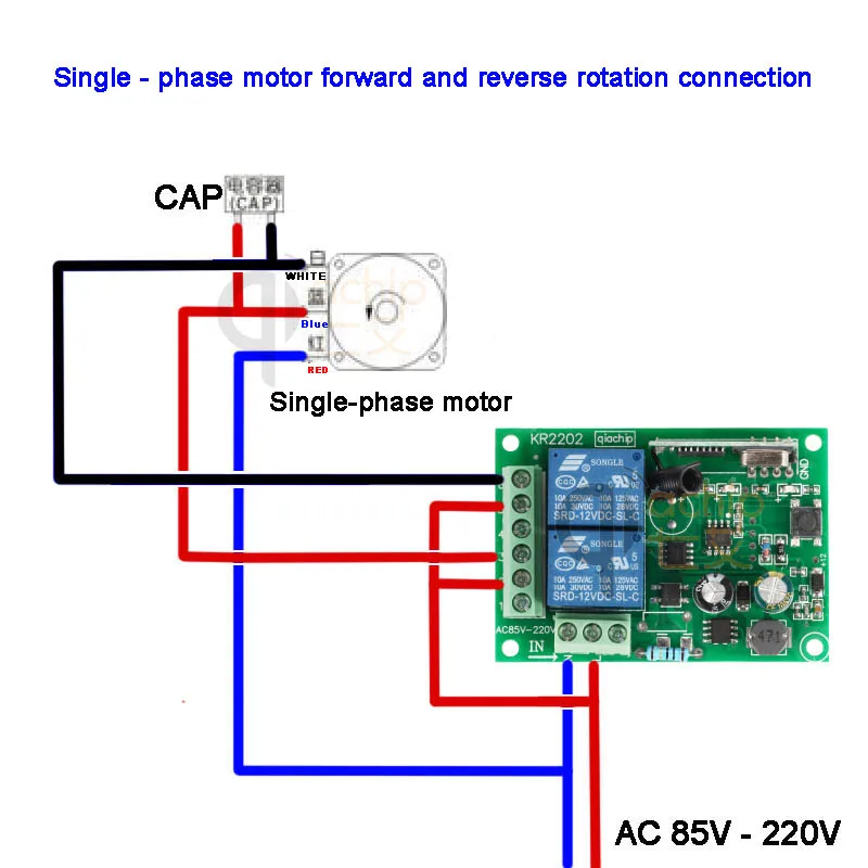 Three - phase motor forward and reverse rotation wiring diagram