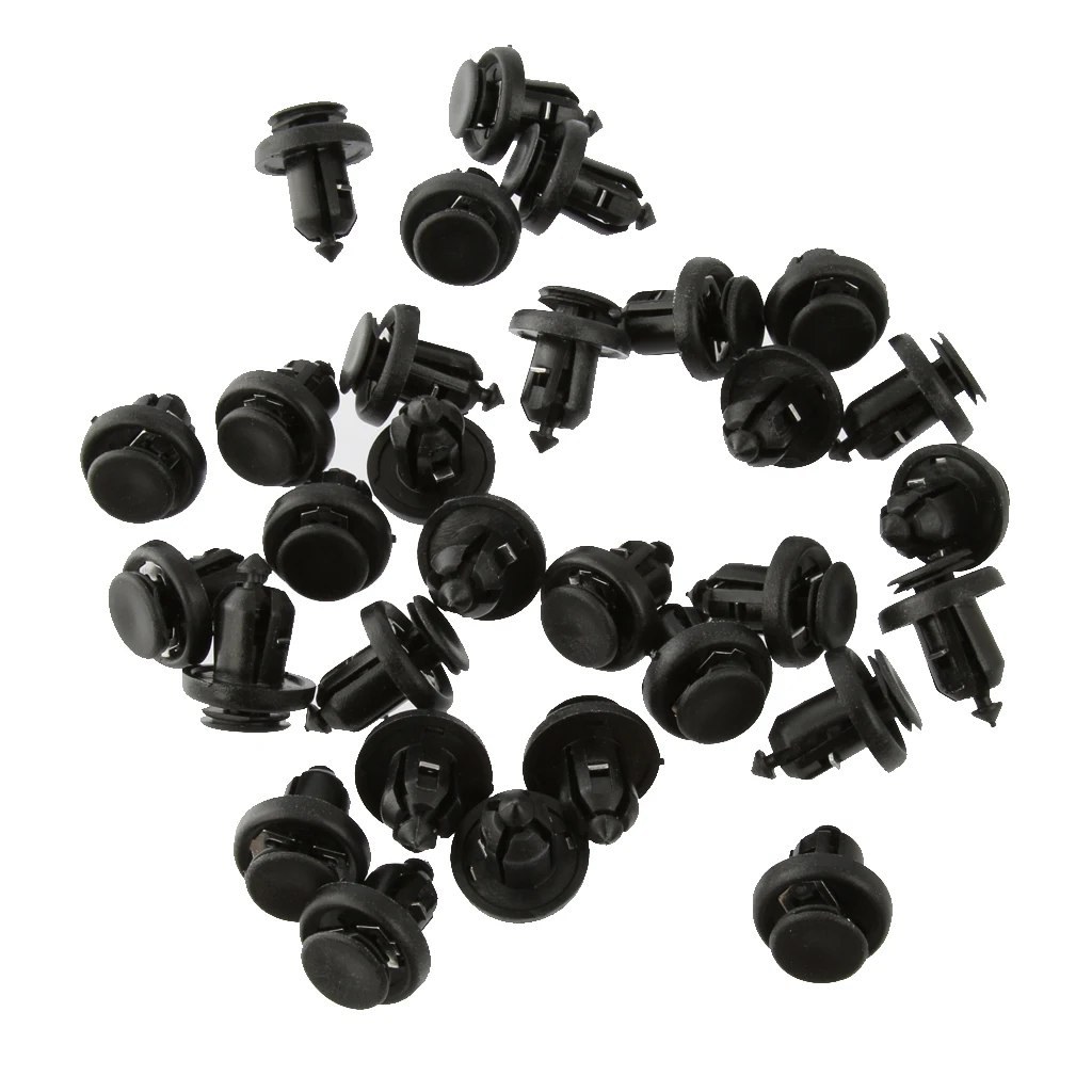 30PCS Push-Type Bumper  Retainer Clips 91506-S9A-003 For Acura Honda