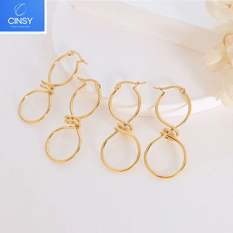 CINSY Jewelry Stainless Steel Earrings Jewelry For Women Kolczyki Brincos Piercing Christmas Aretes Earrings For women Pendiente