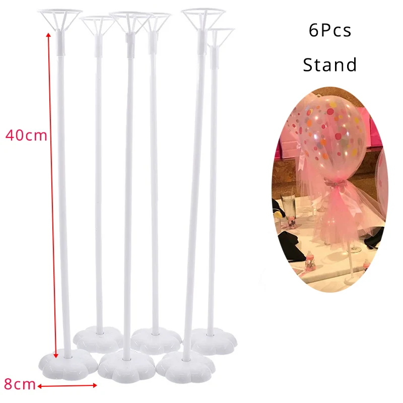 6pcs table stand MEIDDING стол воздушный Шар Стенд Комплект день рождения и свадьбы украшения для дня рождения 7 труб держатель воздушных шаров поставки - Цвет: 6pcs table stand