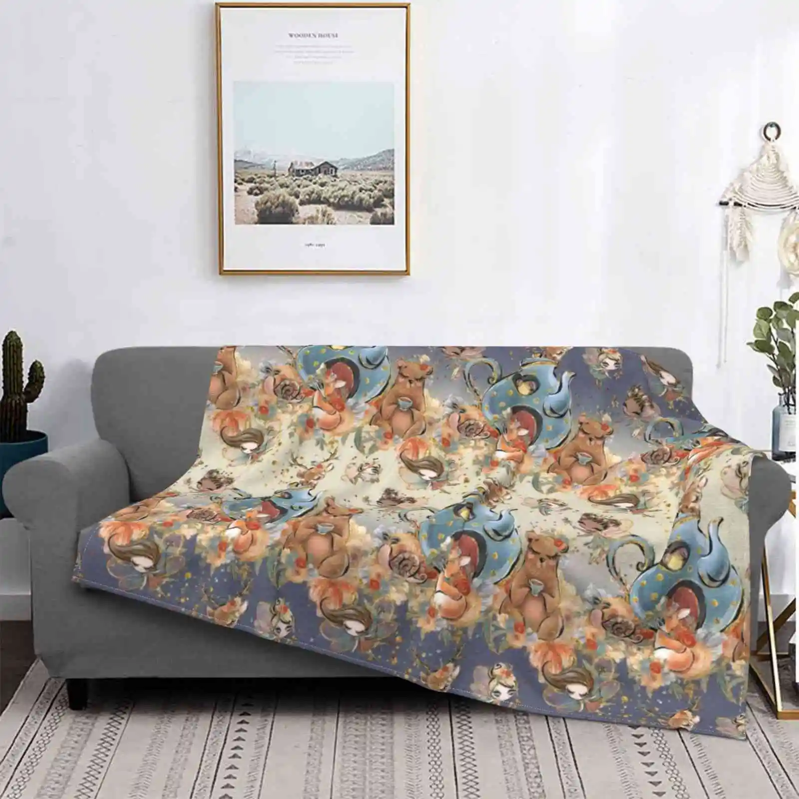 

Autumn Fairy Land Fairies Fall Leaves Soft Warm Throw Blanket Art Laptop Bedroom Living Room T Manga Japan Luffy Pirate