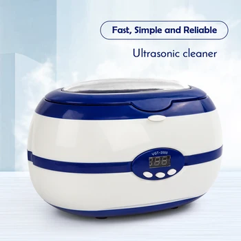 

600ml LED Ultrasonic 35W Watch Timer Jewelry Glasses Manicure Stones Cutters Dental Razor Parts EU plug Ultrasound Cleaner