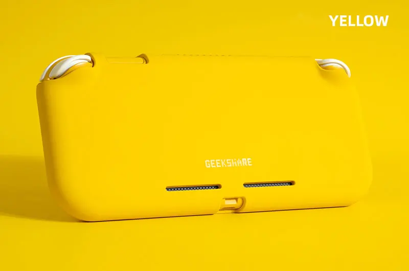 Жидкий силиконовый защитный чехол для kingd Switch Lite цветной милый чехол с флокированием, не царапающийся, нескользящий чехол - Цвет: Yellow