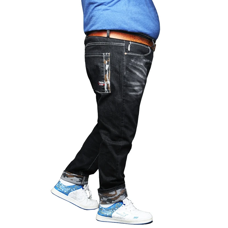 Autumn Casual Style Loose Wide Pants Jeans For Men Fashion Straight Jeans Men Wide Leg Pants Big Size 36-52