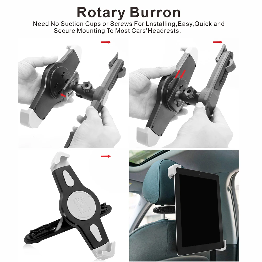 Автомобильный поддерживающий задняя Подушка держатель кронштейн для планшета Заднего Сиденья Универсальный ipad Держатель захват неподвижная подставка для кронштейна