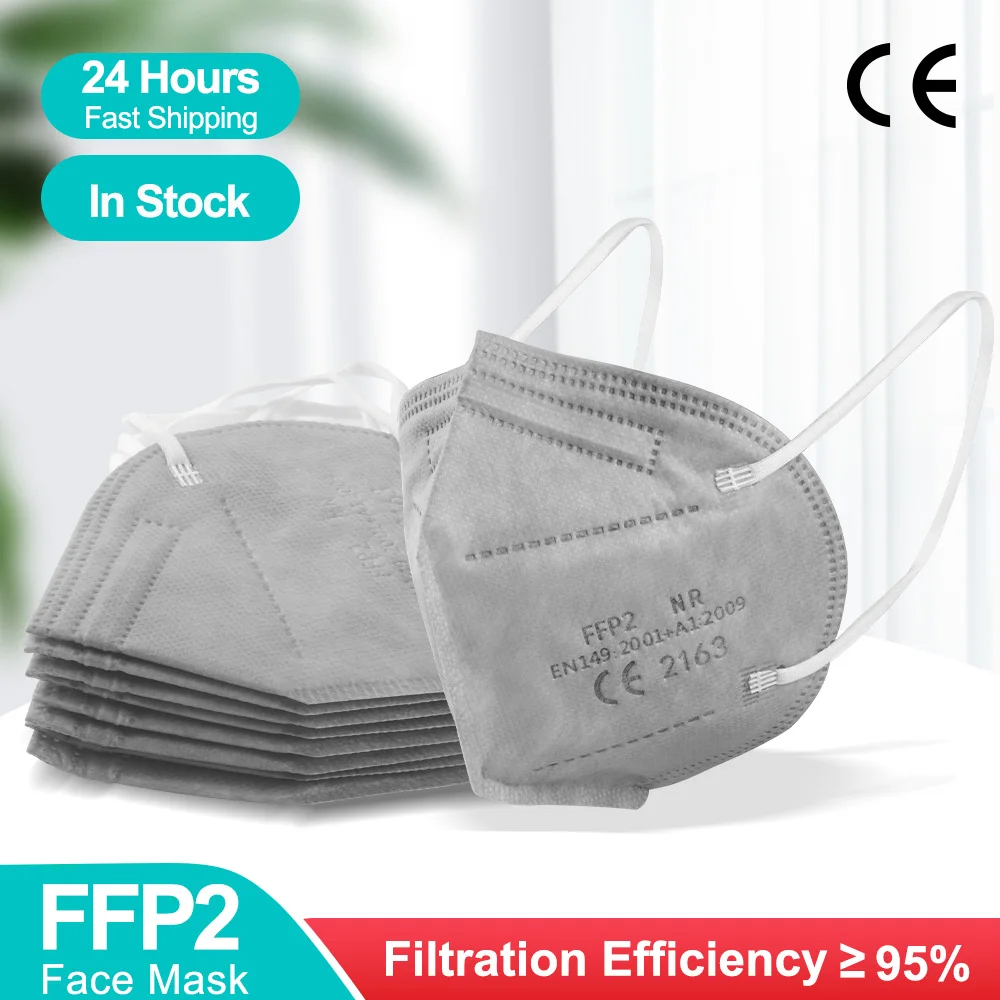 5-100 шт. ffp2mask серый многоразовые kn95 маски ce сертифицировано взрослых ffp2reutilizable