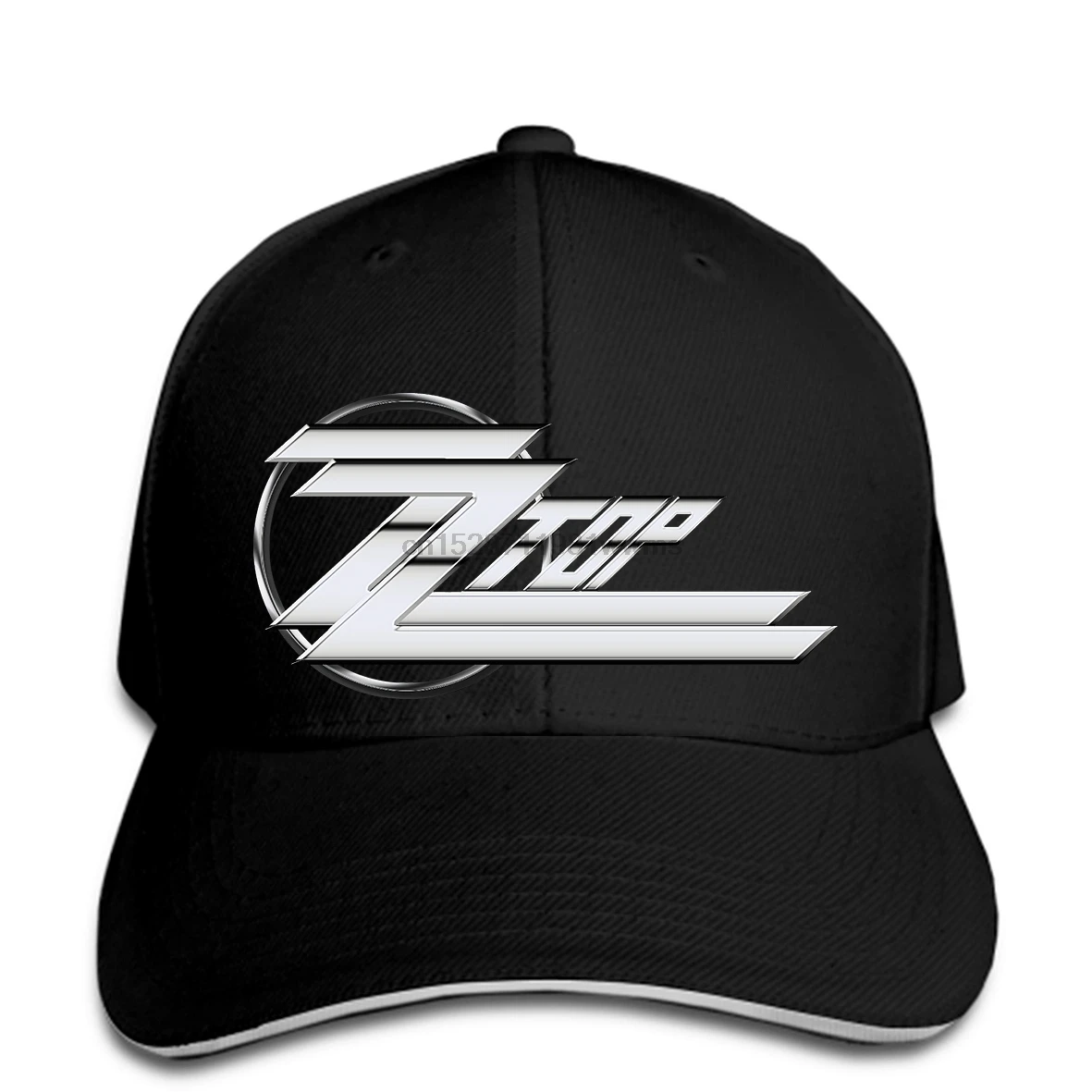 New ZZ TOP Logo Classic Retro Rock Band Mens Black Baseball cap Summer Casual hat PeakedMen's