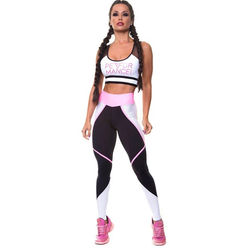 Women's workout clothes 2 Piece Yoga Set outdoor Running Slim fit Sportswear Women Gym Clothing Sports Bras and pants Sport Suit