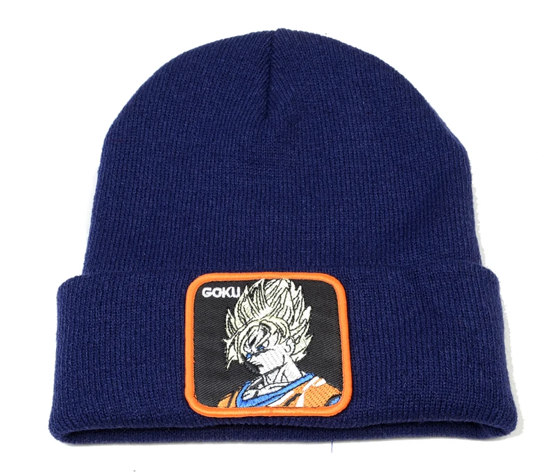 Аниме Dragon Ball Z GOKU Beanie шапка зимняя хлопковая повседневные шапочки для мужчин и женщин теплая вязаная зимняя шапка модная Лыжная Шапочка goku