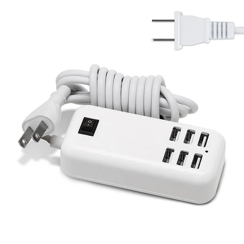 6USB US Plug 4/6 портов несколько настенных USB зарядное устройство для путешествий планшет зарядка смарт-адаптер DQ-Drop - Цвет: 6USB US Plug