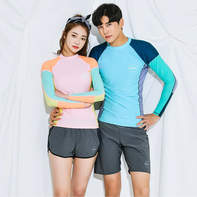 

Colored Mosaic Diving Suit Women's Split Type Sun-resistant Jellyfish Clothing Snorkeling Suit Wetsuit Quick-Dry Long Sleeve Cou