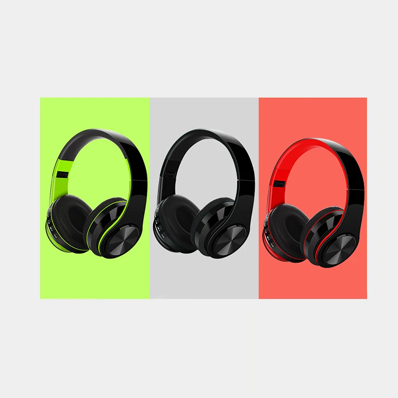Складные Наушники Bluetooth 5,0, портативная беспроводная гарнитура Bluetooth, стерео гарнитура, Mp3, регулируемые наушники с микрофоном, hi-fi звук