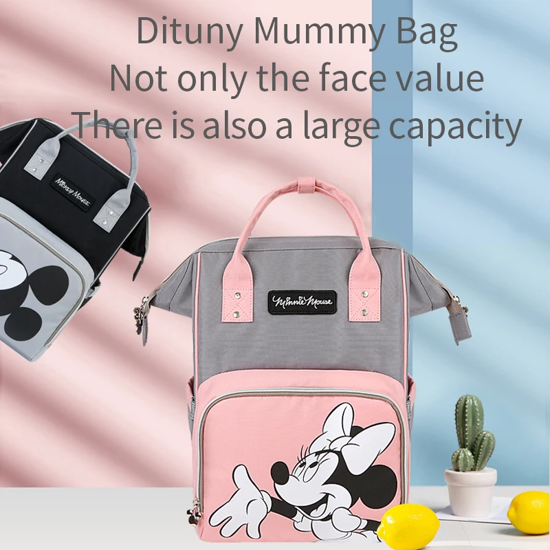 Disney Usb Baby Diaper Bag Mickey Minnie Backpack In Diaper Bag Mummy Maternity Nappy Bag Baby Carriage Multifunctional Bags New