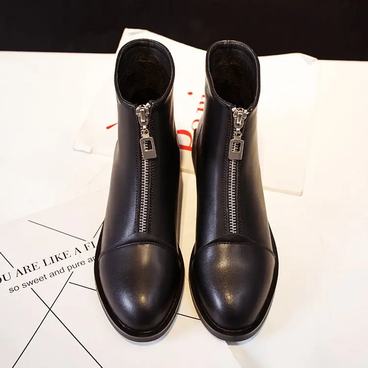 

Guidi Inverted Front Zipper Short Boots Boots 2019 Winter Boots Martin plus Velvet Online Celebrity Martin Single New Style Wome