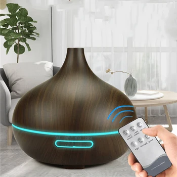 

400ml Aroma Air Humidifier wood grain with LED lights Essential Oil Diffuser Ultrasonic Aromatherapy Electric Mist Maker Car