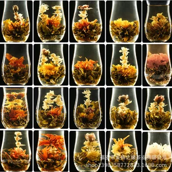 

20 Kinds / bag China Blooming Tea Green Tea Ball Artistic Blossom Flowers Tea Chinese Blooming Flower Tea