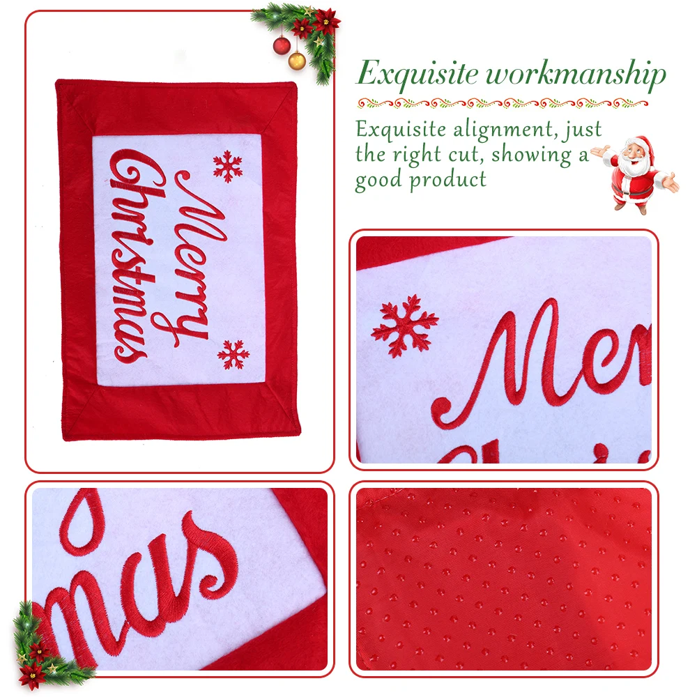 1pc Merry Christmas Dinner Mat Christmas English Meal Pad Table Mat Christmas Placemats For Home Party Banquet Dining