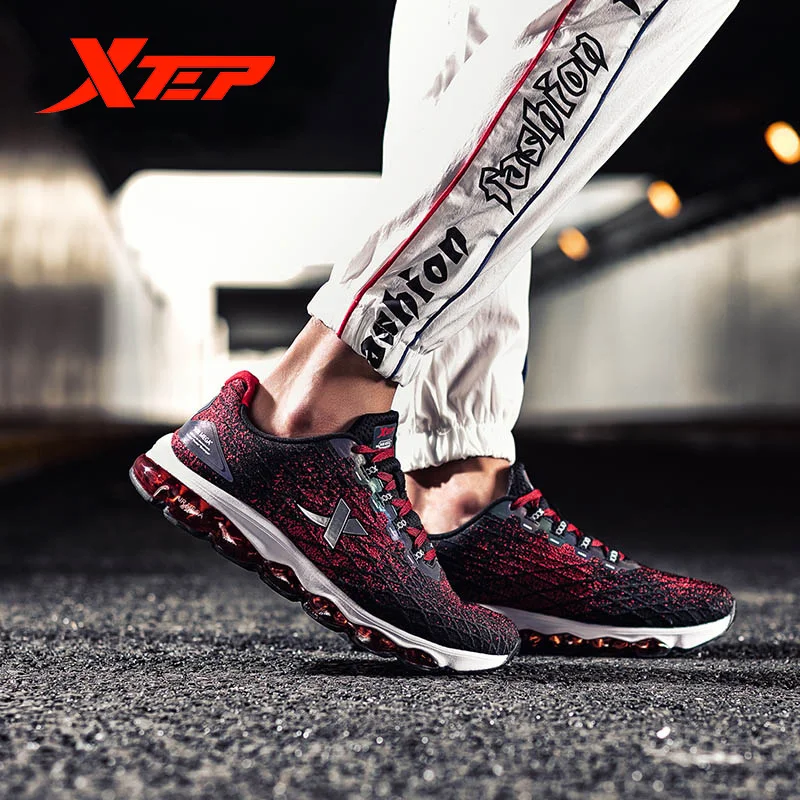 Xtep AIR MEGA Men Running Shoes Autumn And Winter Air Cushion Shock Absorption Sports Running Sneaker Shoes Men 881119119286