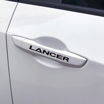 

4PCS Reflective Car Styling Door Handle Decoration Stickers For Mitsubishi Lancer 10 3 9 Automobile Vinyl Trim Decal Accessories