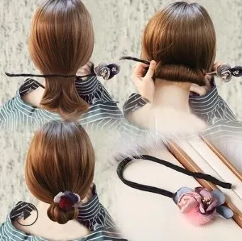 Bud-como as Pessoas Fabricante de Cabelo Lote Multi Estilo Variável Difusa Bola Tecido Cabelo Donut Magia Preguiçosas Bun Acessórios Ha549 60 Pçs –
