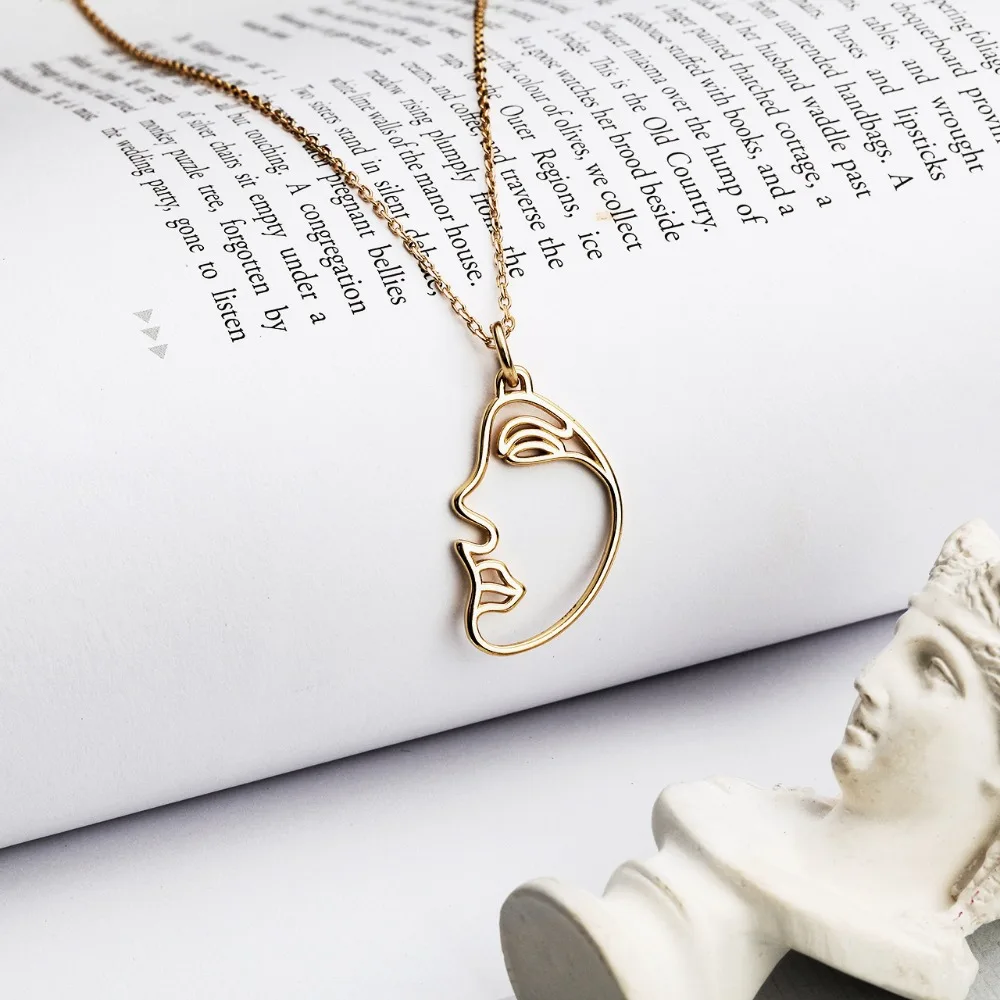 SHANICE 925 стерлингового серебра женская подвеска ожерелье CGolden portrait fun женское ожерелье девушка подарки на день рождения Шарм