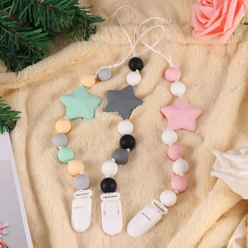 

Toy Chain Pacifier Clips Dummy Chain Pacifier Holder Chew Beads safe Silicone Teething Bead Baby Teething Pacifier Chewbeads Toy