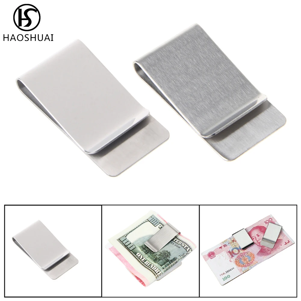 Stainless Steel Money Clip Card Metal Clips Money Card Wallet Clip Credit Card Cash Wallet H