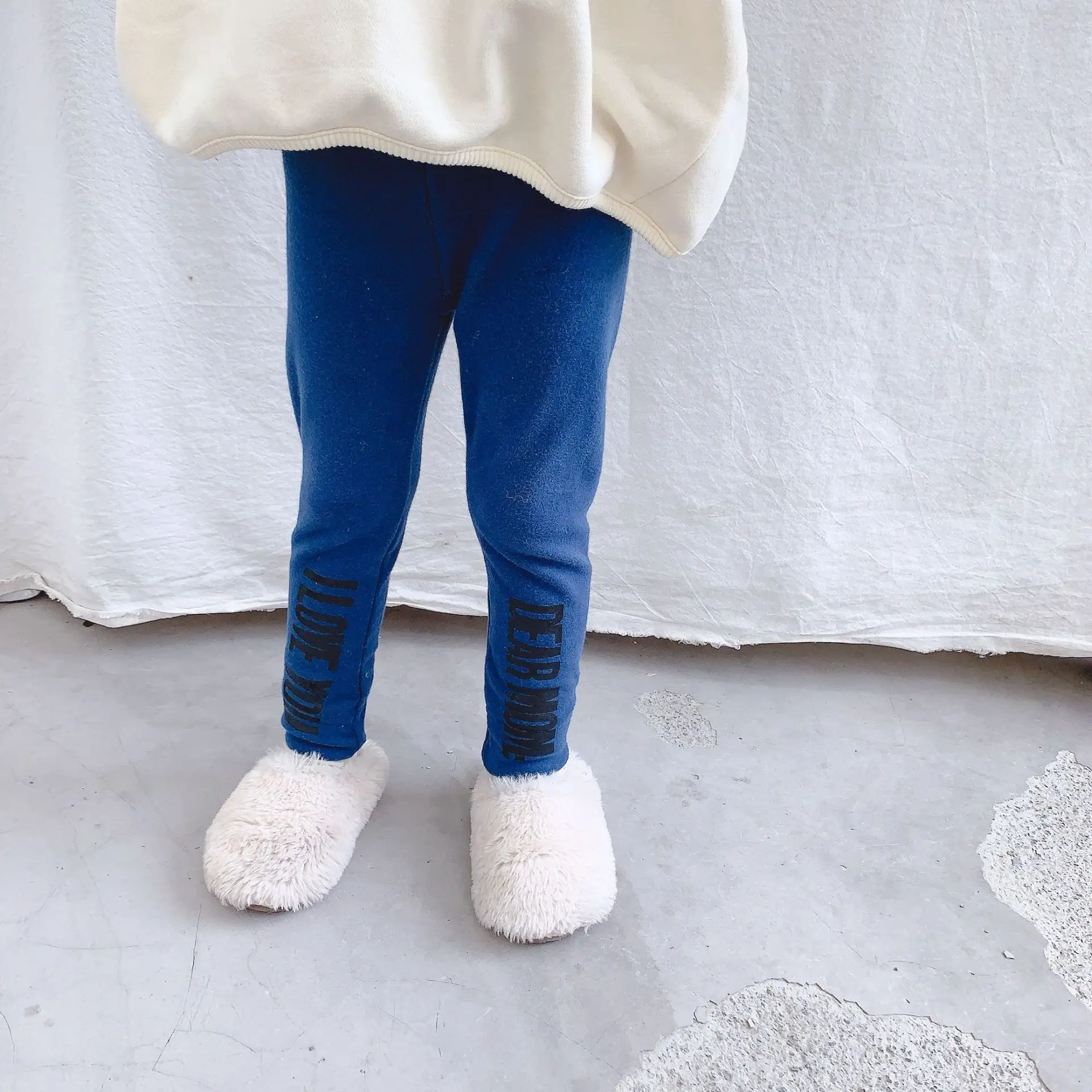 HKXN/Замшевые легинсы с буквенным принтом для девочек детские милые теплые брюки леггинсы для девочек Мягкие штаны Одежда для детей детские штаны