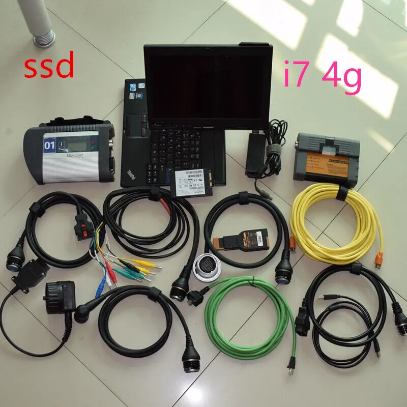 Звезда c4 ssd для bmw icom a2 программного обеспечения 2in1 ssd 1 ТБ с ноутбуком i7 4g сенсорный экран x201t супер полный набор готов к работе