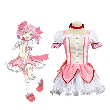 

Anime Puella Magi Madoka Magica Kaname Madoka Battle sui Uniform Cosplay Costumes Women Girl cute Kaname Madoka princess dress