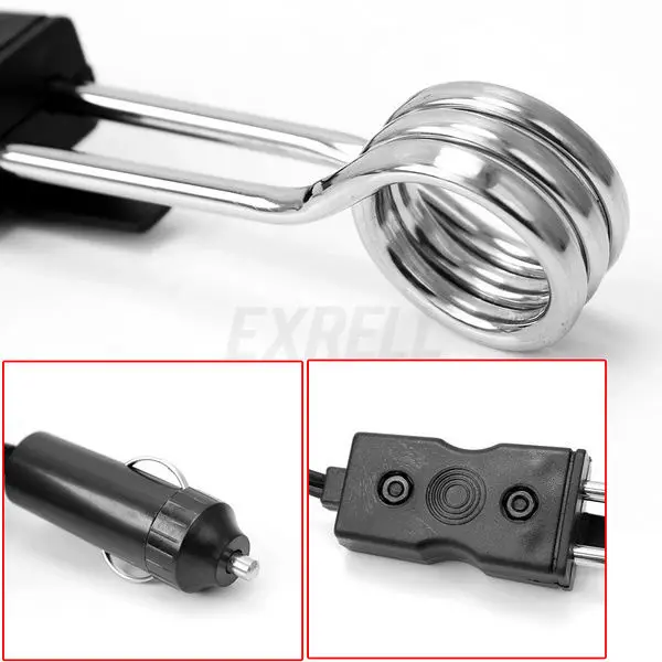 

12V In Car Immersion Heater Boiler Element, Water/Soup Tea Coffee Drinks