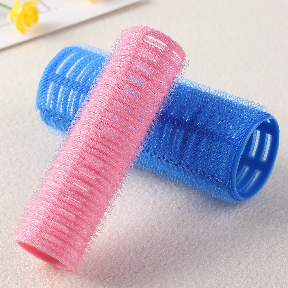 4 Size Hairdressing Self-Adhesive Hair Rollers Self Grip Hair Curler Heatless Curling Rod Styling Roller Roll Curler Beauty Tool