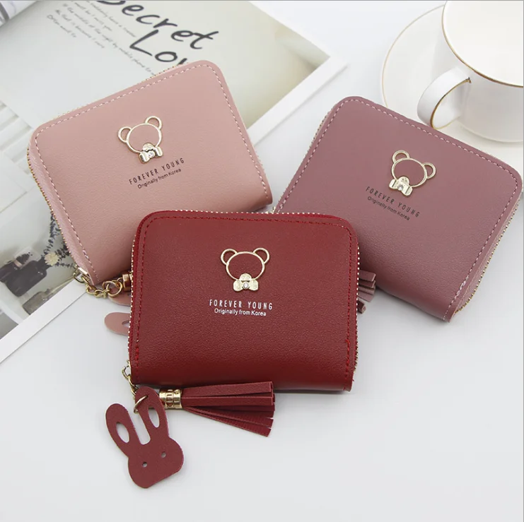 

Frdum Tommy Wallet femal Kpop Accessories Women Short Zipper Card small wallet and Purses Mini Bags Stylish wallet women