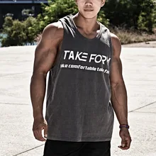 Топы для занятий фитнесом и фитнесом, свободные спортивные топы для бега от популярного бренда Hong feng xiu, мужская одежда больших размеров