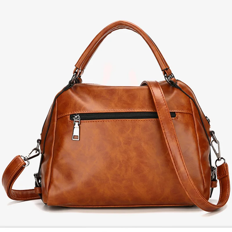 Новые сумки на плечо для женщин, женская сумка, брендовая популярная сумка, кожаная женская сумка из воска, роскошные сумки через плечо для женщин