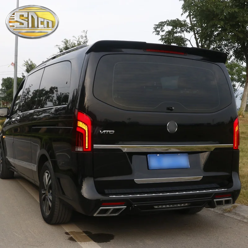Car LED Tail Light Taillight For Mercedes Benz V Class Vito V260 2016-2020 Rear Running Lamp + Brake + Reverse + Turn Signal