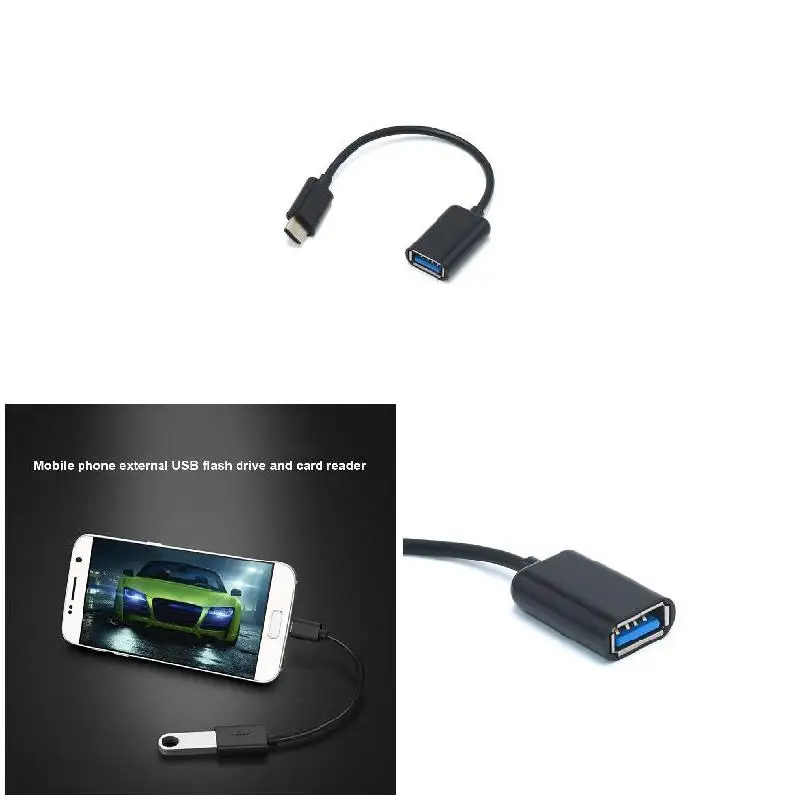 Горячая Распродажа type-C OTG Кабель-адаптер USB 3,1 type C штекер USB 3,0 A Женский OTG кабель для передачи данных адаптер 16 см