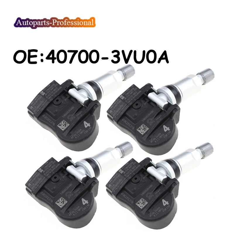 4 шт. 40700-3VU0A 407003VU0A для Nissan NOTE QASHQAI TIIDA хэтчбек X-T Renault ESPACE V KOLEOS TPMS датчик давления в шинах автомобиля