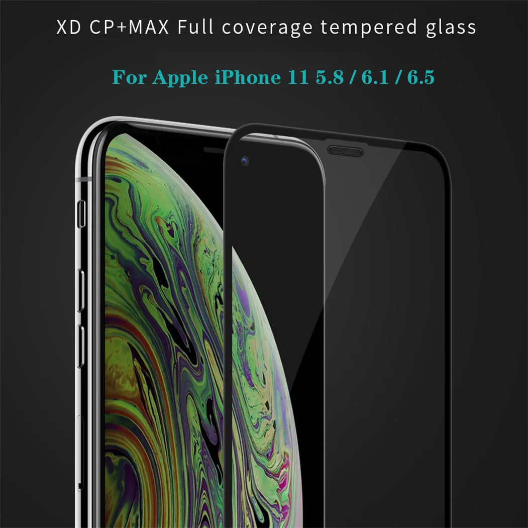 Для iPhone 11 Pro Max(5,8/6,1/6,5) закаленное Стекло Nillkin XD CP+ MAX с антибликовым покрытием полный Экран Защитная пленка для iPhone11 Pro