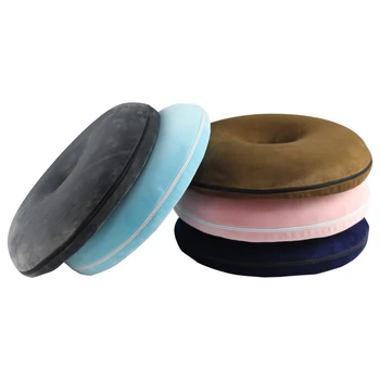 

Memory Foam Round Donut Cushion Seat Cushion Soft Pillows Round Decorative Solid Color Home Office Portable Sofa Pillow