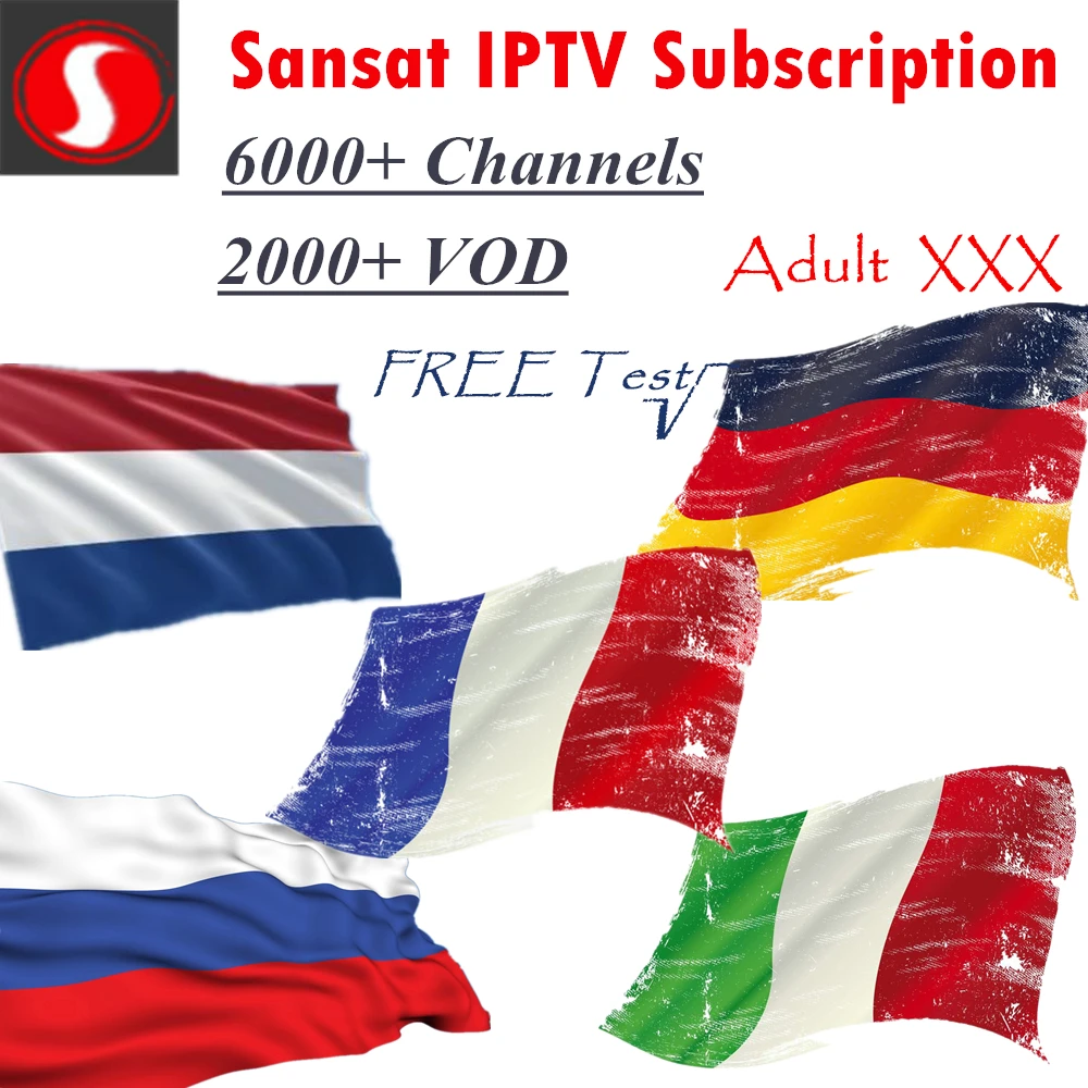 

Sansat IPTV Subscription smart TV Box Russia France Netherlands Germany Italy Europe IPTV smarters Adult XXX Android X96mini