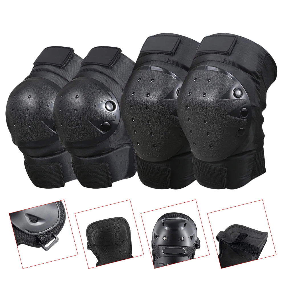 

1 Pair Cycling Knee Brace and Elbow Guards Bicycle MTB Bike Motorcycle Riding Knee Support Protective Pads Guards Cycling Knee